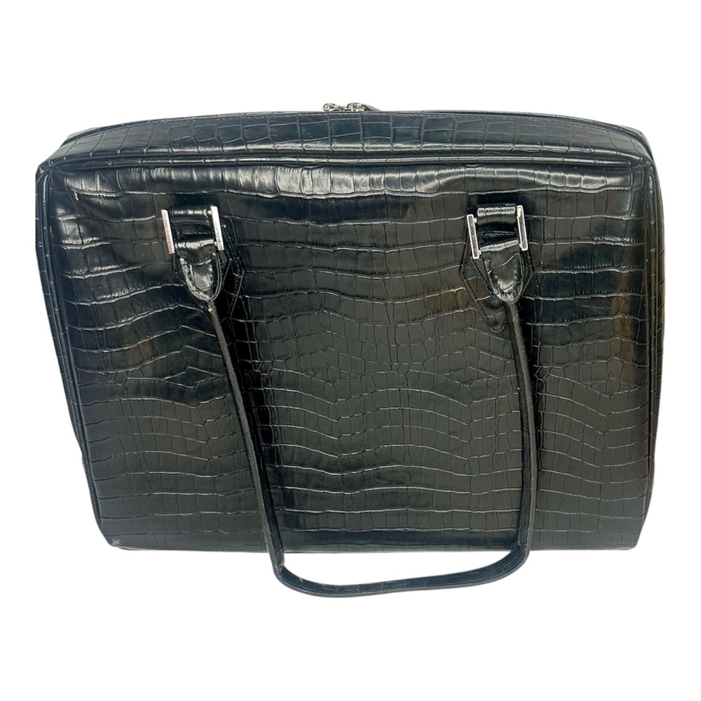 Mobile Edge Black Croc Embossed Tote Laptop Bag